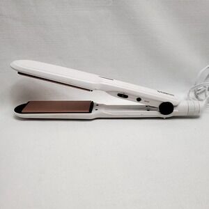 Conair Double Ceramic 1.5″ Flat Iron Hair Straightener - White - Excellent!